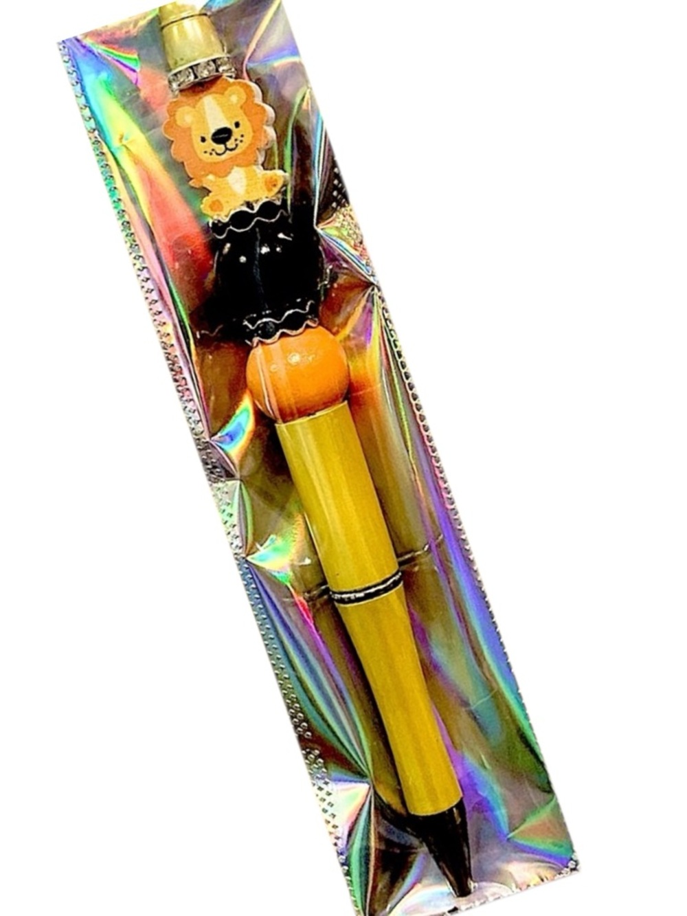 Lion Themed Yellow and Black Pen